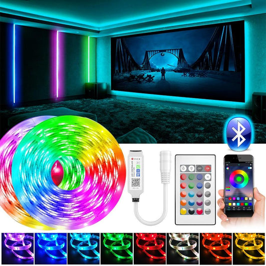 5m10m RGB Led Strip Light SMD5050 2835 Bluetooth Led Lights Tape Flexible Non waterproof 12V LED Strip Ribbon for Home Christmas