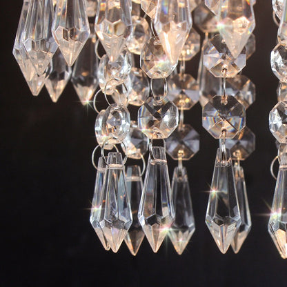 Luxury E27 3 Layers Sharp Beads Crystal Ceiling Lights Home Appliance Fixtures Decoration Lamp Living Room Decor