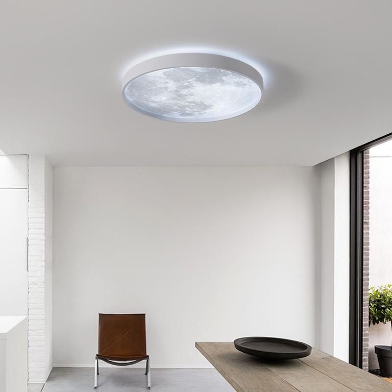New Modern Simple Round Bread Lamp Creative Net Red Moon Ceiling Lamp