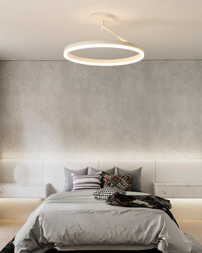 Black and White LED Ceiling Lamp Bedroom Lamp Modern Simple Living Room Net Red Room Round