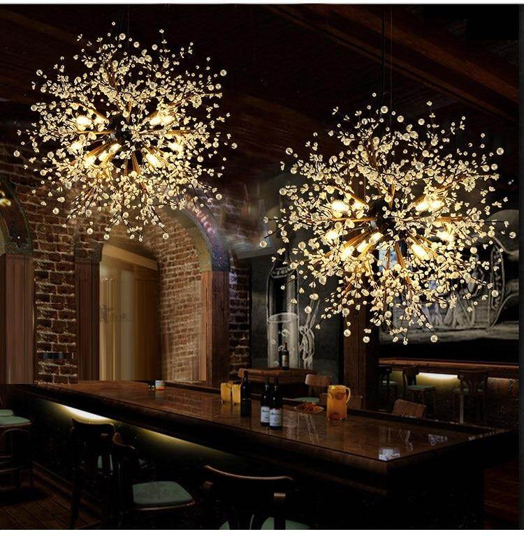 Dandelion Fireworks Modern Pendant Ceiling Lamps Loft For The Kitchen Led Pendant Lights Hanglamp Hanging Light Fixture