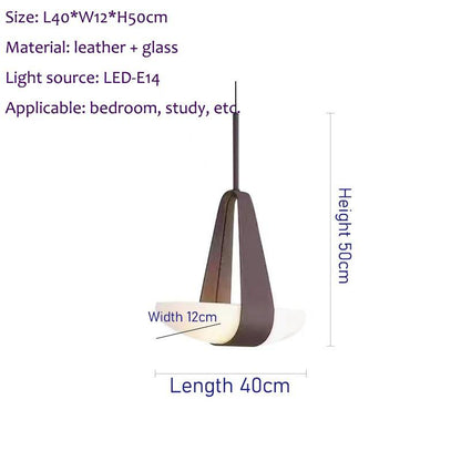 Nordic Designer Leather LED Chandelier Kitchen Coffee Tables Dining Room Bedroom Pendant Lights Home Decor Lamps