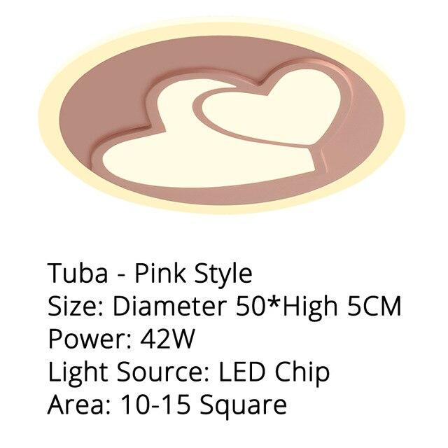 Acrylic Modern Led Ceiling Lights Pink Heart Shape  For Living Room Bedroom Dining Room Home Ceiling Lamp Lighting