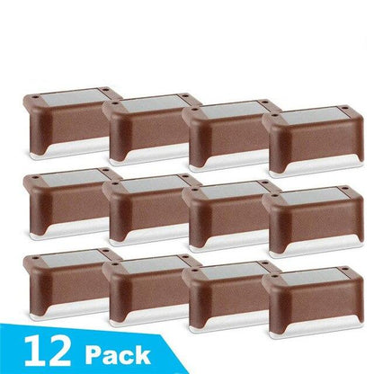16/8PCS Solar Deck Lights Solar Step Lights Outdoor Waterproof Led Solar Fence Lamp  for Patio Stairs Garden Pathway Step Yard