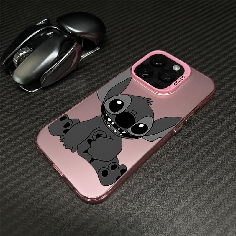 Cartoon Stitch Couple Case for iPhone 16 15 14 13 12 11 Pro Max Plus 16E X XR XS Max Hard Shockproof Bumper Back Cover