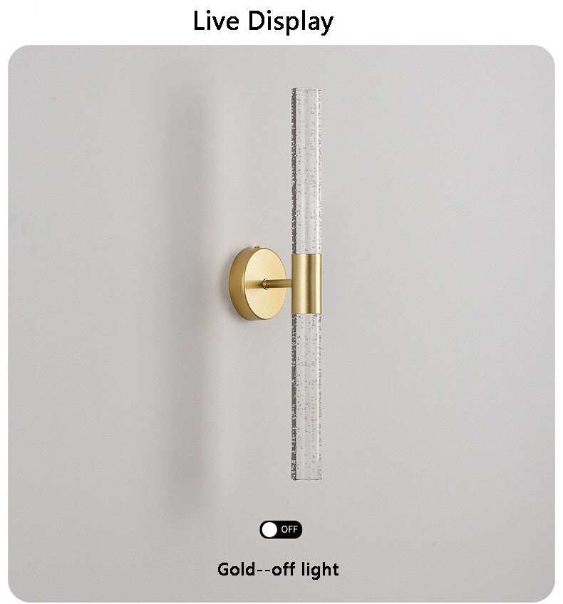 LED Light Modern Wall Light Bedroom Bedside Living Room Wall Lamp Crystal Rod Nordic Aisle Corridor Interior Lighting Fixture
