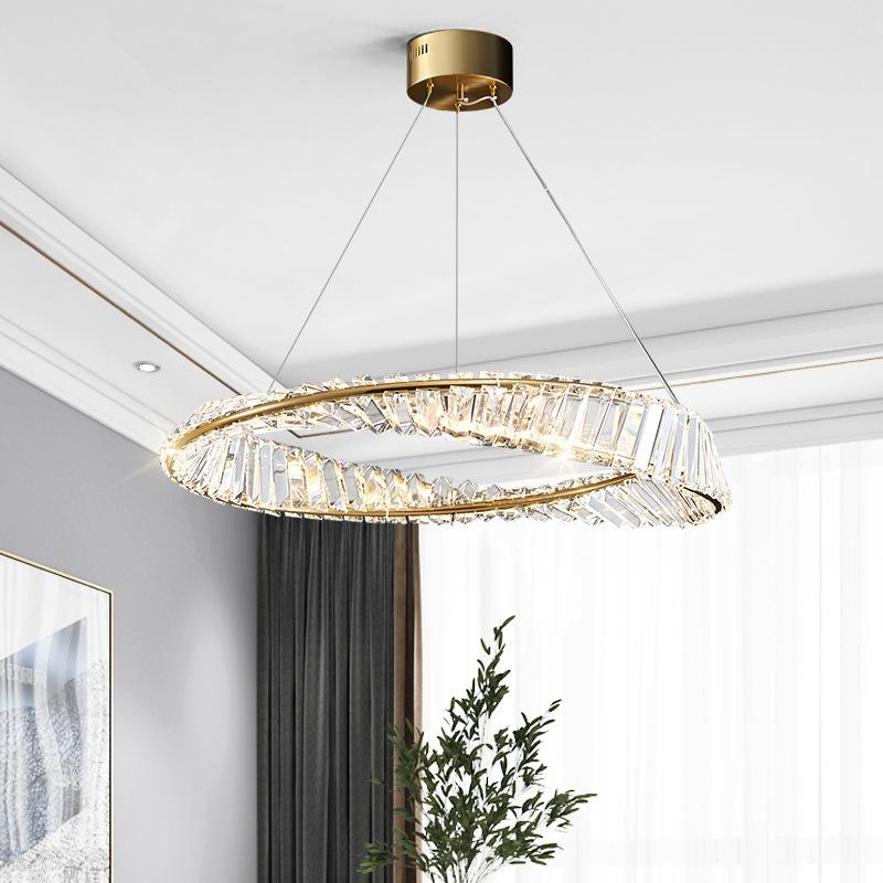 Creative Chandelier Simple American Crystal Living Room Lamp