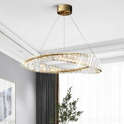 Creative Chandelier Simple American Crystal Living Room Lamp