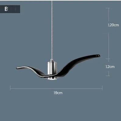 Nordic Chandelier Restaurant Three Creative Lights Modern Minimalist LED Bar Table Dining Room Personality Art Seagull Chandelier