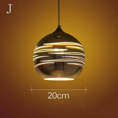 Modern 3D Colorful Romantic Starry Sky Hanging Glass Shade Pendant Lamp Lights Fixture E27 For Bedroom Restaurant Living Room