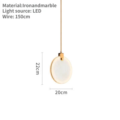 Modern Marble Pendant Lamp Living Room Bedroom Bedside Dining Room Staircase Kitchen LED Lighting
