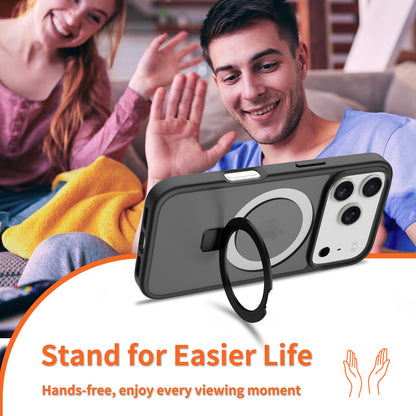 Sandblasted Magnetic 2-in-1 Phone Case for iPhone 17 Pro Max 15mm Stand Compatible Protective Cover