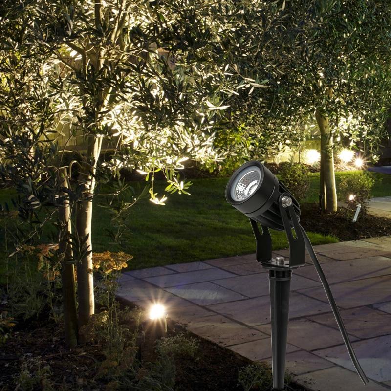 5W Mini RGB Led Lawn Garden Light 12V 85-265V Outdoor IP65 Waterproof Landscape Spot Light Lamps White Red Blue Green Spike lamp