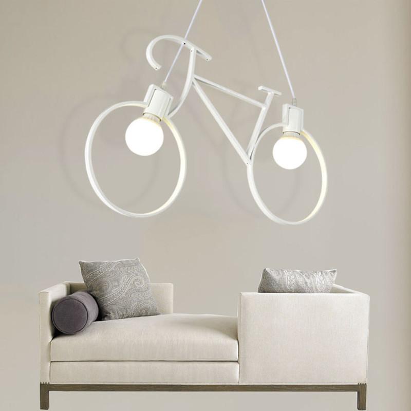Retro Pendant Light Creative Iron Bicycle Pendant Lamp Living Room Simple Restaurant Bar Industrial Kitchen Hanging Lamps