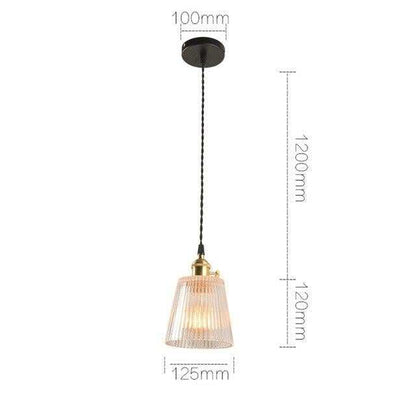 LED Brass Glass Pendant Lights E27 125mm Hanging Lamps Minimalist Personality Restaurant Bar Terrace Cafe Decorative Luminair