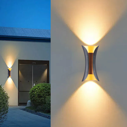 10W LED Wall Light Outdoor Waterproof IP65 Porch Garden Wall Lamp & Indoor Bedroom Bedside Decoration Lighting Lamp Black