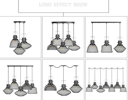 American Retro Iron Mesh Chandelier