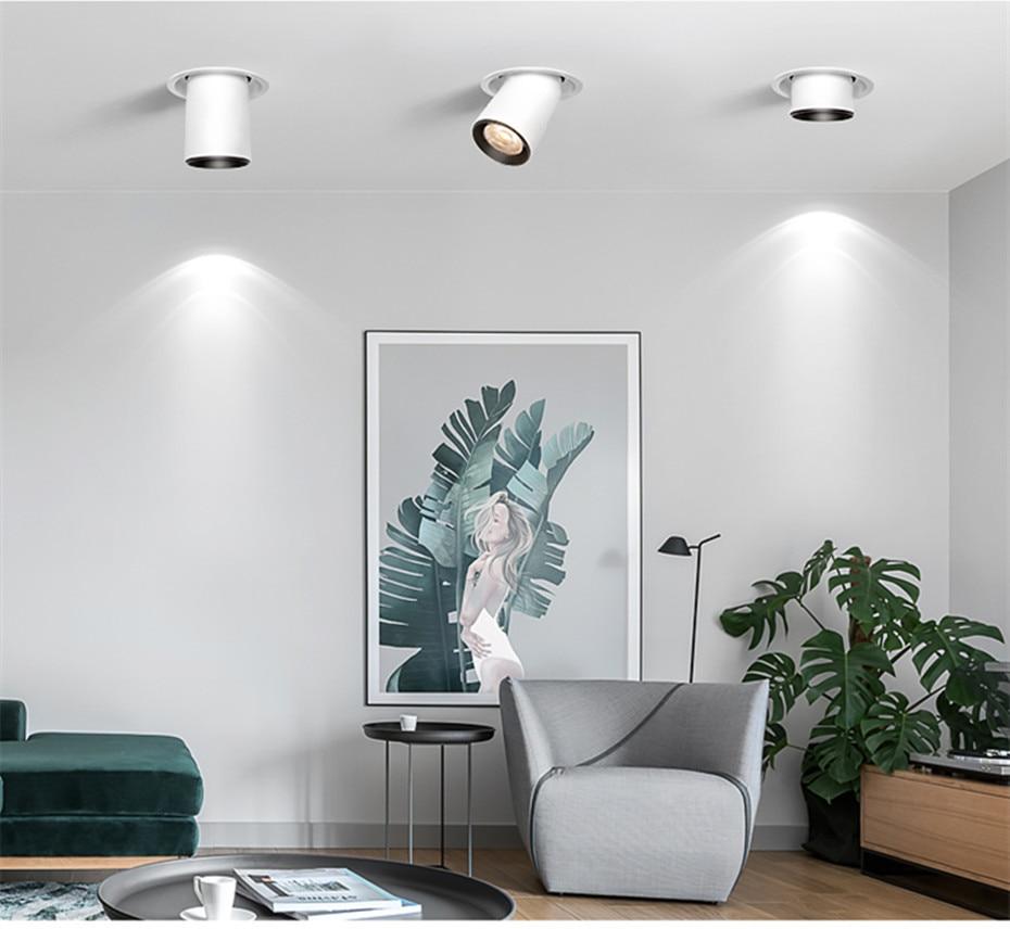 NEW LED spot lights embedded ceiling lamp 12W 10W 7W living room simple Nordic Adjustable and Rotate CREE COB downlight