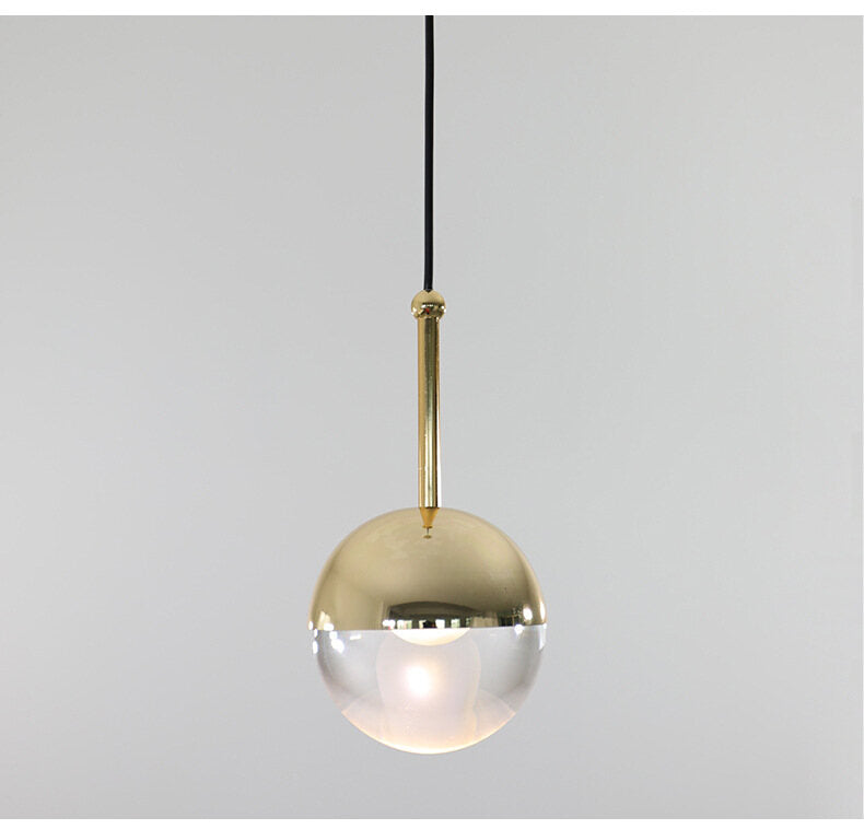 Nordic Loft Rose Gold crystal Ball Pendant Light Personality Designer Aisle Bar Living Room Bedside Suspension Light Fixtures