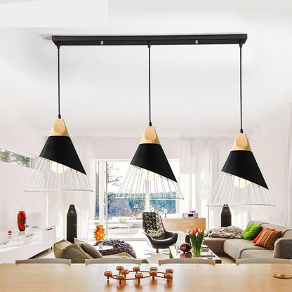 Modern Wood Pendant Lights led hang lamp Colorful Aluminum Pendant Lamps for Living room/Bedroom/Restaurant lights