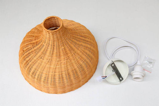 Modern Rattan Pendant Light Handmade Hang Lamp Teahouse Decoration Chinese Lamp Cover E27 Fixture Bar Indoor Lighting Led Lamp