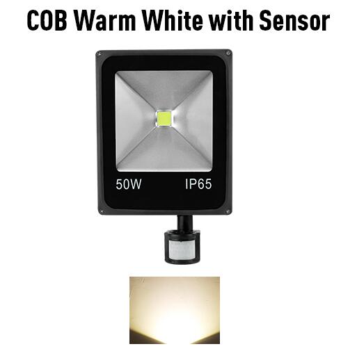 LED Flood Light Outdoor Lamp Led Spotlight Reflector Sensor Floodlight 10W 20W 30W 50W Waterproof Garden  Lighting