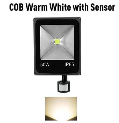 LED Flood Light Outdoor Lamp Led Spotlight Reflector Sensor Floodlight 10W 20W 30W 50W Waterproof Garden  Lighting