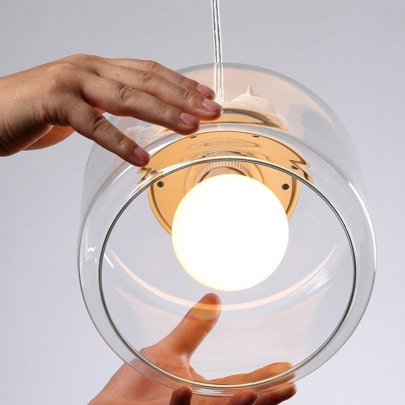 Lanterns Restaurant Droplight Nordic Bird Droplight Creative Personality Retro Chandeliers Modern Glass Pendant Lamp With Bulb