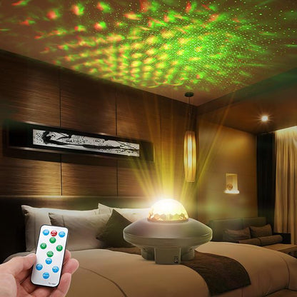 Colorful Starry Sky Rotation Projector Light LED Bluetooth Sound Remote Control Music Player Night Lamp Projection Night Light