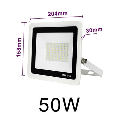 LED Floodlight 10W 20W 30W 50W 100W Warm White Cold White Outdoor Waterproof IP66 Focus Spotlight Courtyard Door Lighting