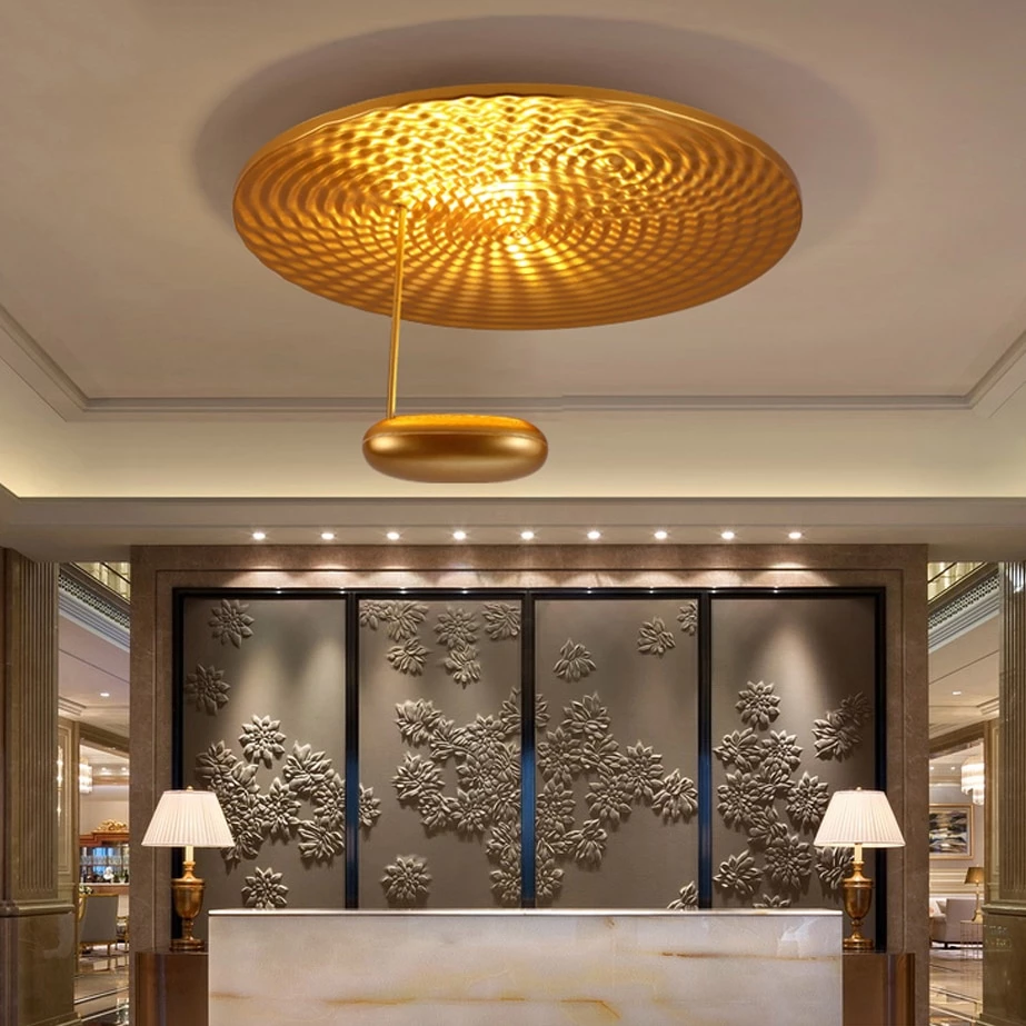 LED Postmodern Iron Chrome Golden Mushroom LED Lamp.LED Light.Ceiling Lights.LED Ceiling Light.Ceiling Lamp For Foyer Bedroom