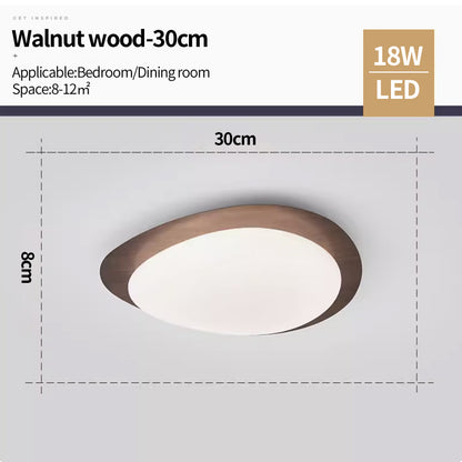 Bedroom Light Nordic Original Wood Grain Color Ceiling Light Modern Creative LED Lighting
