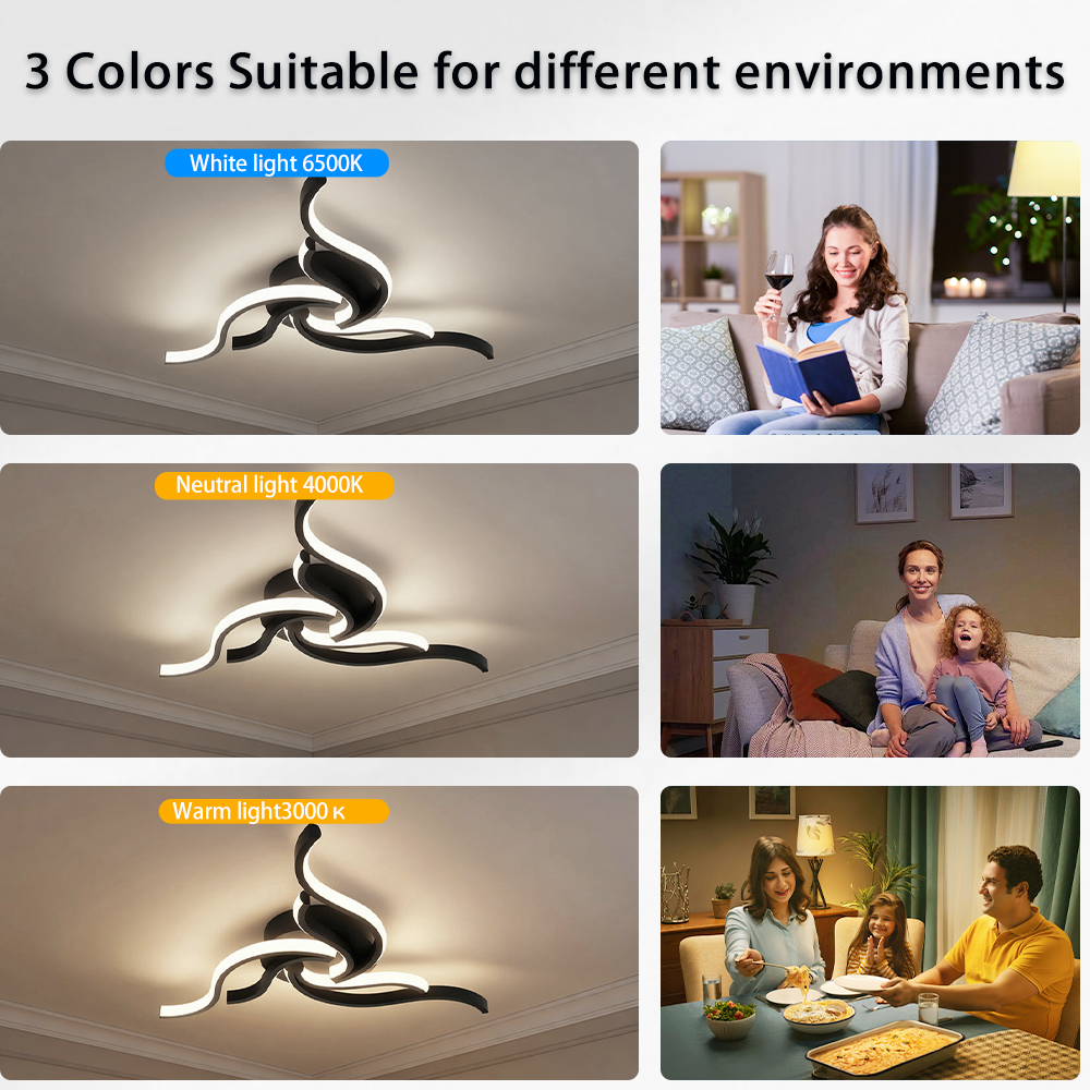 LED Ceiling Light Remote Control 3 Colors APP Dimming Lamp AC 110V 220V Aluminum For Living Room Bedroom
