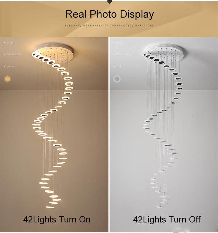 Modern LED Chandelier Living Room Pendant Lamp Bedroom Fixtures Stairs Suspended Lights Restaurant HangingC Lighting Luminaire