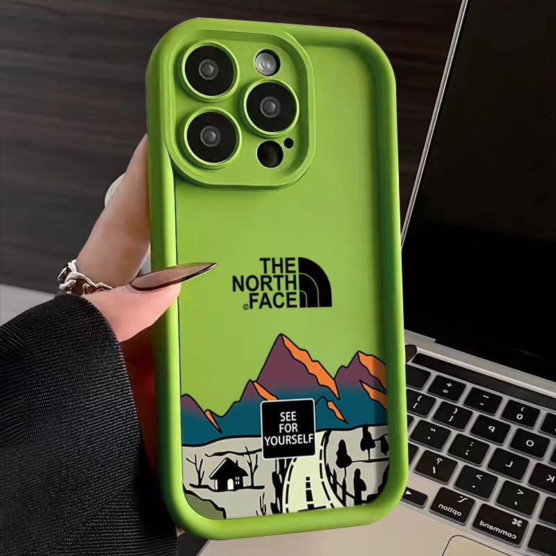 For IPhone 16 15 14 Mountain peak Road Phone Case13 12 11 Pro Max XR XS 7 8 15 16 Plus Fashion Soft Shockproof Back Matte Cover