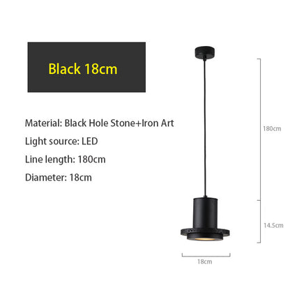 High end Nordic postmodern design bedside lamp, black hole stone foyer, balcony, small pendant lamp, industrial style restauran
