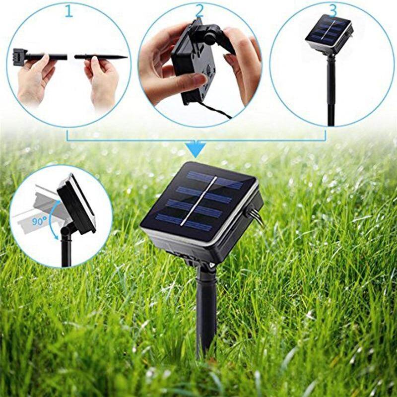 5m 7m 12m 22m Peach Flower Solar Lamp Power LED String Fairy Lights  Solar Garlands Garden Christmas Decor For Outdoor