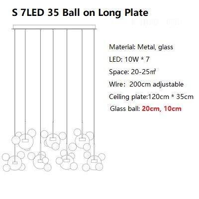 Bubble Lamp Globe Glass Hanging Lamps Dining Room Bubble Pendant Light Kitchen Hotel Glass Ball Suspension Lighting