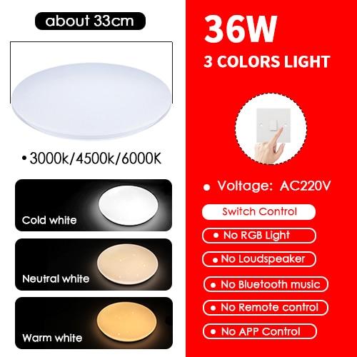 Led Ceiling Light RGB Dimmable 36W 40W Smart APP Control Bluetooth Music Modern Led Ceiling Lamp Living Room Bedroom