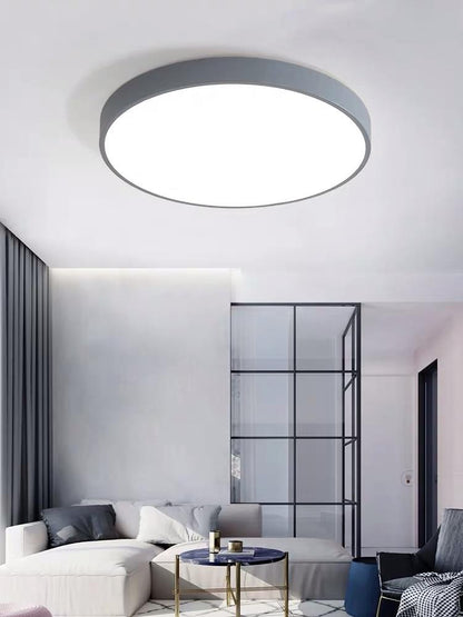 Modern Nordic LED Ceiling Lights Living Room Bedroom Round Corridor Kitchen Lamp Ultra-thin  Kids Room Macarons Remote Control