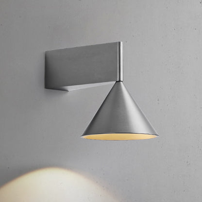 Aluminum Bedside Wall Lamp Corridor Staircase Background Wall Conical Geometric Warm Wall Lamp