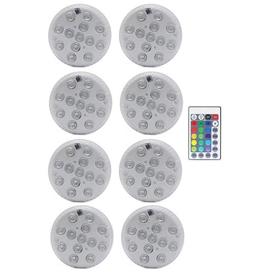 Upgrade 13 LED RGB Submersible Light With Magnet and Suction Cup Swimming Pool Light Underwater Tea Night Light for Pond