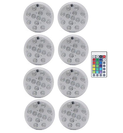 Upgrade 13 LED RGB Submersible Light With Magnet and Suction Cup Swimming Pool Light Underwater Tea Night Light for Pond