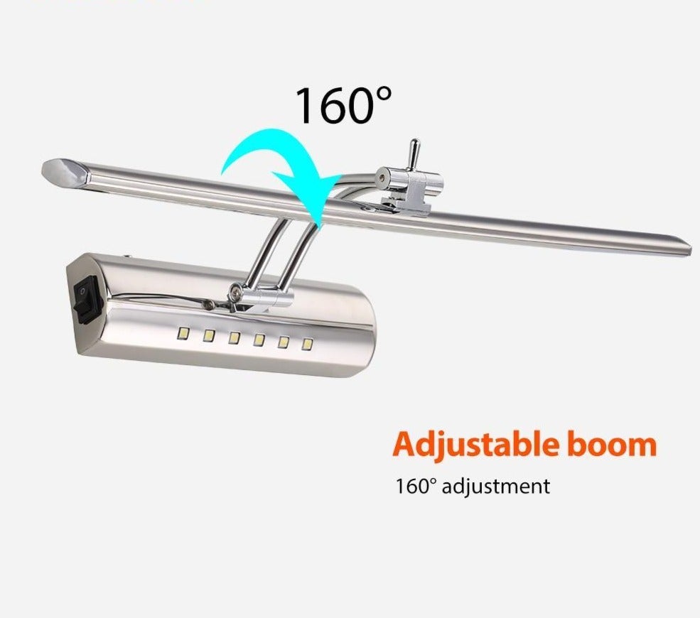 Modern Bathroom Mirror Light 7W 40cm 9W 55cm Waterproof Stainless Steel Led Wall Lamp With Switch Sconce Wall Light