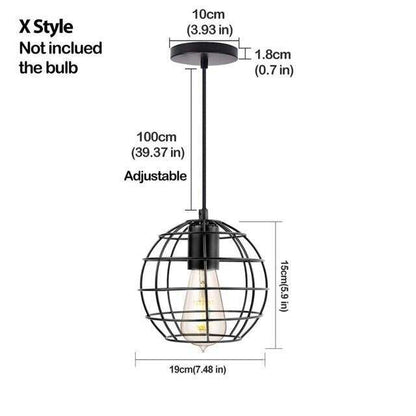 Nordic Pendant Lights Iron Minimalist Loft Cage Pyramid Pendant Lamp Modern Industrial Metal Hanging Lamp Parlor E26 E27 LED NEW