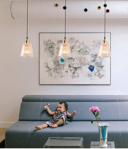 LED Brass Glass Pendant Lights E27 125mm Hanging Lamps Minimalist Personality Restaurant Bar Terrace Cafe Decorative Luminair