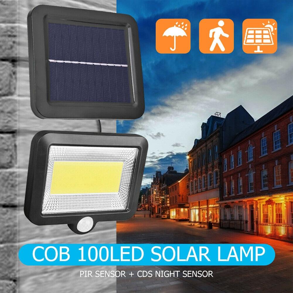50W Waterproof PIR Security Wall Light 100 LED Outdoor Solar Power Motion Sensor Garden Floodlight Street Lighting New S25