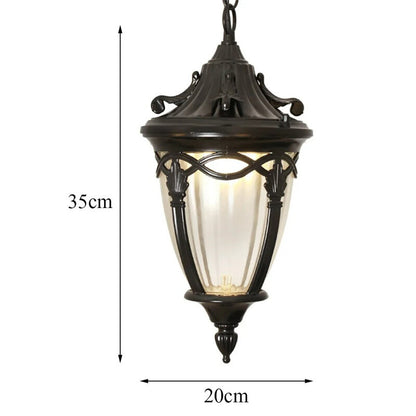 Outdoor waterproof chandeliers European wall lights retro garden lights villa personality creative gazebo corridor hanging lamps