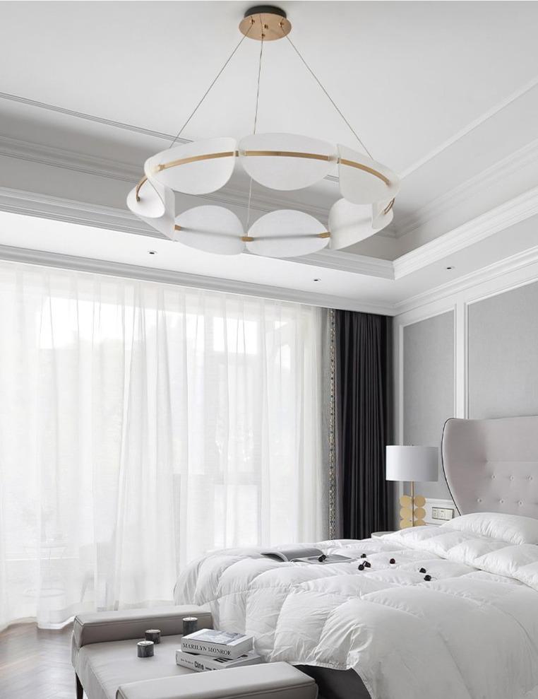 Circular Household Simple Petal Warm Chandelier