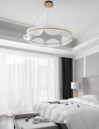 Circular Household Simple Petal Warm Chandelier